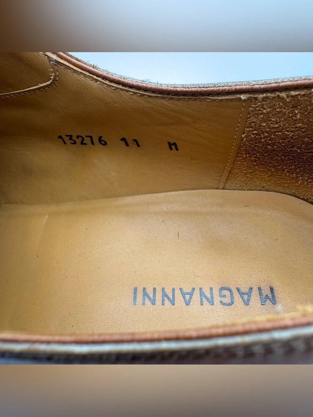 Magnanni Marco II Monk Strap Oxford Brown Cuero Leather Men 11 M Made In Spain